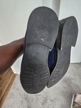 Men's Navy Dress Boots - Comfortable Slip-On Style